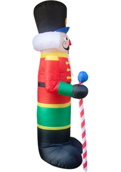 Silhouette 2.4m Fındıkkıran Noel Şişme LED Işık Up Dekor Açık Tatil Dekorasyon Noel Şişme Bebek-Abd Plug (Yurt Dışından)