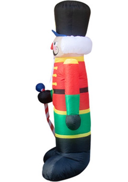 Silhouette 2.4m Fındıkkıran Noel Şişme LED Işık Up Dekor Açık Tatil Dekorasyon Noel Şişme Bebek-Abd Plug (Yurt Dışından)