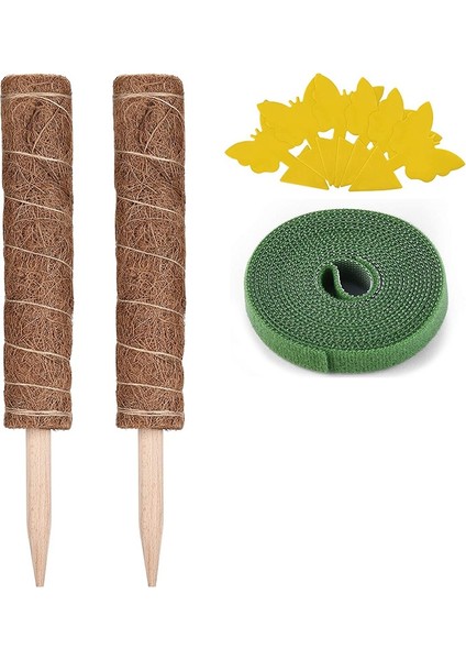 Silhouette Tırmanan Bitkiler Için Direk 40CM 2 Paket Hindistan Cevizi Direkleri Iç Mekan Bitkilerinin Yukarıya Doğru Büyümesini Monstera Bitkileri Için Bitki Desteğ (Yurt Dışından)