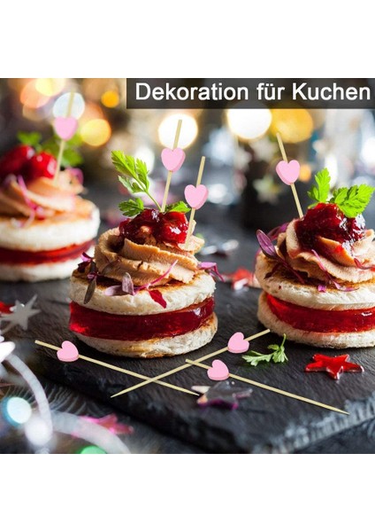 Silhouette 200 Adet Kokteyl Çubukları 4.7 Inç Bambu Ahşap Kürdan El Yapımı Parti Büfe Cupcake Toppers Parti Malzemeleri Şiş (Yurt Dışından)