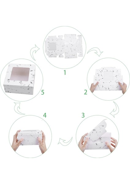 Silhouette 20 Paket Cupcake Kutuları Cupcake Kapları Ek Parçalı ve Pencereli Taşıyıcı Tutucular 4 Cupcake, Muffin, Kurabiye Sığar (Yurt Dışından) fırsatları