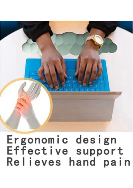 Silhouette D-Klavye Bilek Dinlenme Pedi, Ergonomik Tasarım Etkili Bilek Ağrısı Giderici Kol Dayanağı Masası, Sevimli Bulut Dekorasyon (Yurt Dışından)