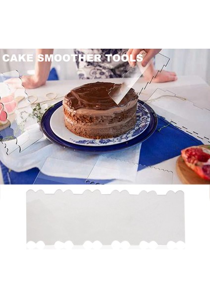 Silhouette 6 Parça Akrilik Kek Kazıyıcı Dekorasyon Kontur Tarak Kek Kenar Pürüzsüz Aracı Pasta Mutfağı 11 Desen (Yurt Dışından)