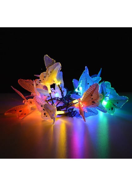 Silhouette 20 LED Güneş Enerjili Kelebek Fiber Optik Peri Dize Işıklar Su Geçirmez Düğün Açık Bahçe Dekorasyon Işıkları (Yurt Dışından) fırsatları