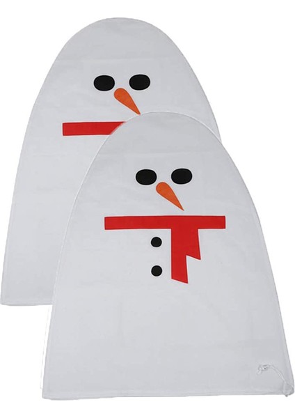 Silhouette Bitki Örtüsü Ağaç Çalılar Çantası Su Geçirmez ve Antifriz Örtüsü Çantası Kırmızı Eşarp (2 Adet) (Yurt Dışından)