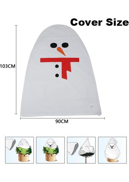 Silhouette Bitki Örtüsü Ağaç Çalılar Çantası Su Geçirmez ve Antifriz Örtüsü Çantası Kırmızı Eşarp (2 Adet) (Yurt Dışından) indirimleri