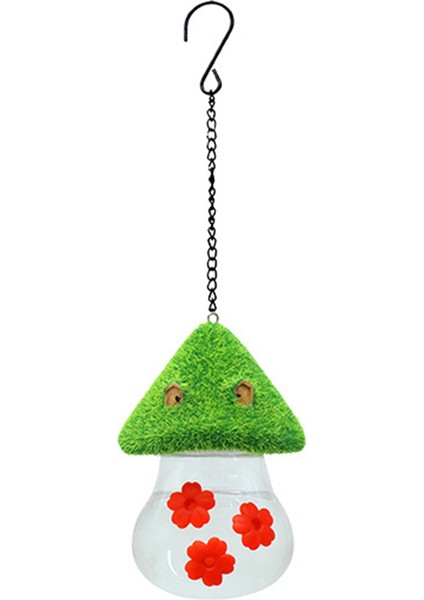 Silhouette Kuş Besleyici, Açık Havada Asmak Için Bahçe Kuş Besleyiciler, Su Musluğu Kuş Suyu ile Süslenmiş 3 Yaprak, Kırmızı Çiçekler (Yurt Dışından) fırsatları