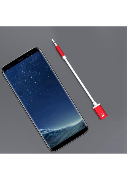 10 Adet Kulaklık Dönüştürücü 3.5mm Erkek - Tip C Dişi Kulaklık Dönüştürücü, Analog Kulaklık Dönüştürücü Kırmızı (Yurt Dışından)
