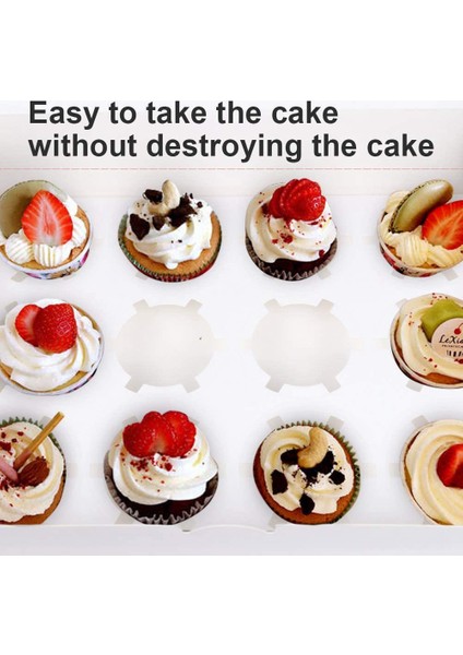 Silhouette 10'lu Paket Cupcake Kutuları, 12 Çıkarılabilir Parçalı Cupcake Kapları ve Muffinler Için Vitrinli Cupcake Tutucular (Yurt Dışından) fırsatları