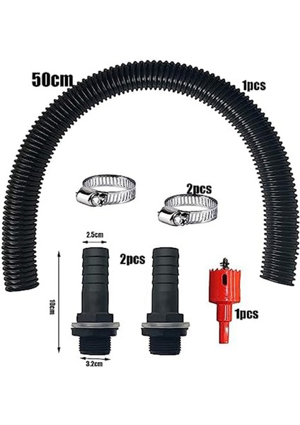 Silhouette Rain Butt Bağlantı Seti, 2 Hortum Soketi ve 50 cm Bağlantı Hortumu Dahil, 25 Mm, Kilit Somunlu, Yağmur Suyu Varilleri Için (Yurt Dışından) fiyatları