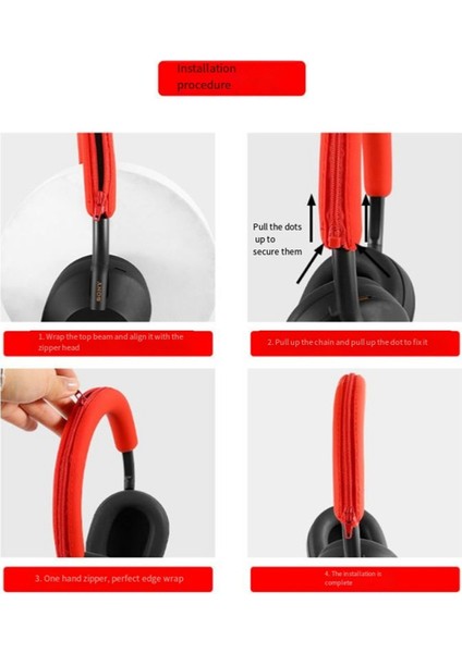 Kulaklık Kılıfı Kulaklık Koruyucu Kılıf Kulaklık Kabuğu Kapağı Baş Kirişi Kılıfı Sony WH-1000XM5 Kulaklıklar Siyah (Yurt Dışından) indirimleri