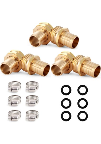 Silhouette Paslanmaz Çelik Kelepçeli Pirinç Hortum Tamir Konnektörü, 58 Inç Bahçe Hortumu Bağlantısı Için Uygun, Erkek ve Dişi Hortum 3 Takım (Yurt Dışından) fırsatları