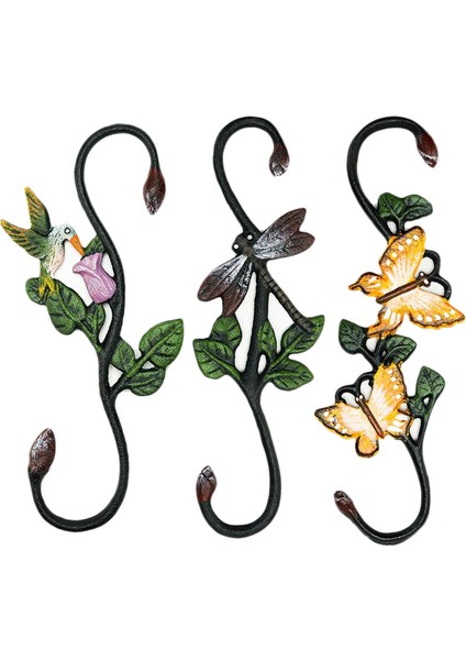 Silhouette 3 Adet Uzun Dökme Demir S-Şekilli Kanca Bitki Sepeti Askıları (Yurt Dışından)