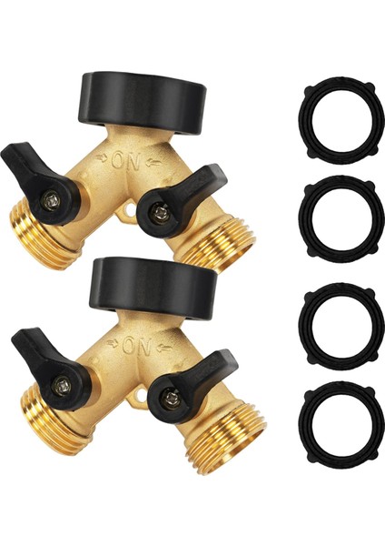 Silhouette 2 Paket Pirinç Bahçe Hortumu Ayırıcı 2 Yollu, 34 Inç Hortum Bağlantısı Musluk Ayırıcı, Hortum Y Ayırıcı, Hortum Tıkaç Adaptörü (Yurt Dışından)