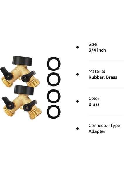 Silhouette 2 Paket Pirinç Bahçe Hortumu Ayırıcı 2 Yollu, 34 Inç Hortum Bağlantısı Musluk Ayırıcı, Hortum Y Ayırıcı, Hortum Tıkaç Adaptörü (Yurt Dışından) fırsatları