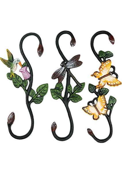 Silhouette Dökme Demir Çok Fonksiyonlu S-Şekilli Bitki Kanca-Dekoratif Bahçe Saksı Asılı Kanca (Yurt Dışından)