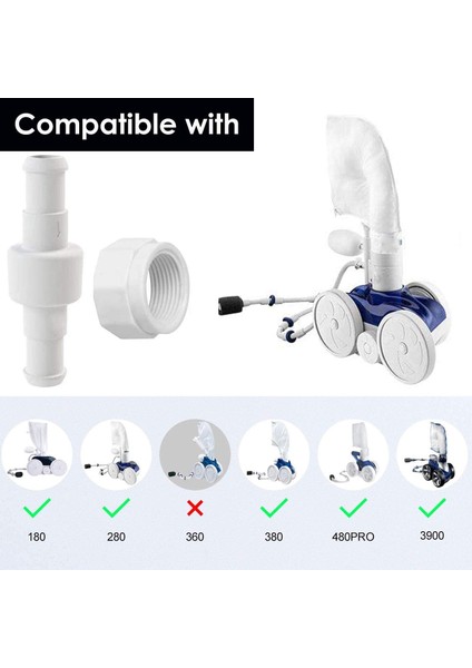 Silhouette Havuz Temizleyici Hortum Döner D20 ve Hortum Somunu D15 Kiti Zodiac 280 180 380 3900 Havuz Temizleyici Için Değiştirin (9 Paket) (Yurt Dışından) fırsatları