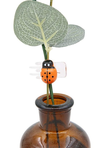 Silhouette 30 Adet Yusufçuk Bitki Klipleri ve 30 Adet Uğur Böceği Bitki Destek Klipleri, Çiçek Asma Kök Klipler Bahçe Bitki Dekorasyon Için (Yurt Dışından) modelleri