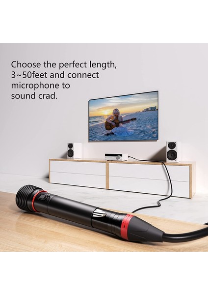 Paket 10 Ft Xlr Mikrofon Kabloları, Xlr Kablo Xlr Erkek Kadın Ses Mikrofon Kablosu Mikrofon Xlr Kararlı Bağlantı (Yurt Dışından)
