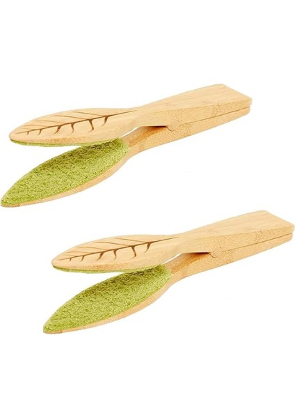 Silhouette 2pcs Yaprak Temizleme Maşası, Bitki Yaprağı Temizleme Maşası, Ahşap Saplı Bitki Yaprağı Lint Temizleyici, Yaprak Temizleme Aracı (Yurt Dışından)