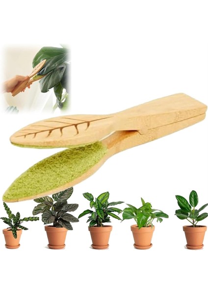 Silhouette 2pcs Yaprak Temizleme Maşası, Bitki Yaprağı Temizleme Maşası, Ahşap Saplı Bitki Yaprağı Lint Temizleyici, Yaprak Temizleme Aracı (Yurt Dışından)