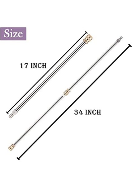 Silhouette Güç Yıkama Uzatma Çubuğu 14 Inç Hızlı Bağlantı 2'li Paket ile 17 Inç Paslanmaz Çelik Basınçlı Yıkama Makinesi (Yurt Dışından) fiyatları