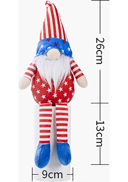 Silhouette 2 Adet Amerikan Bağımsızlık Günü Sivri Şapka Uzun Bacaklar Pentagram Cüce Peluş Bebek Gnome Dekorasyon Çocuk Oyuncak (Yurt Dışından) fiyatları