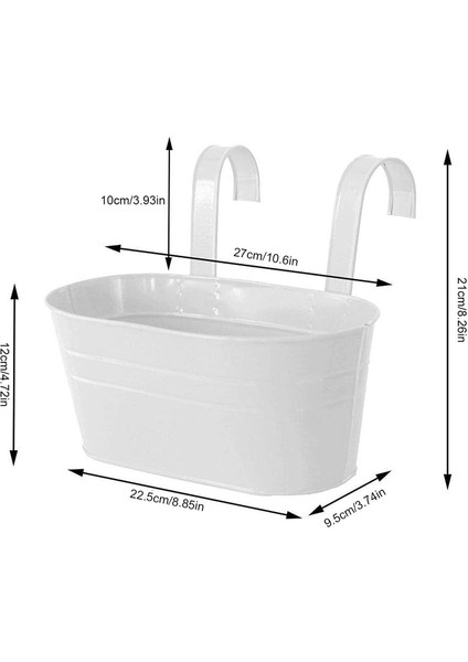 Silhouette Bitkiler Için Asılı Saksı, 4 Paket Asılı Çiçek Saksıları, Güverte Korkuluğu Çit Için Kova Kupası Balkon Bahçe Veranda Ev (Yurt Dışından) fırsatları