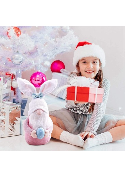 Silhouette 2pc Peluş Paskalya Cüceleri ve Paskalya Yumurtaları-Kapalı Bahar Dekorasyonu-Tavşan Kulakları (Yurt Dışından) fiyatları