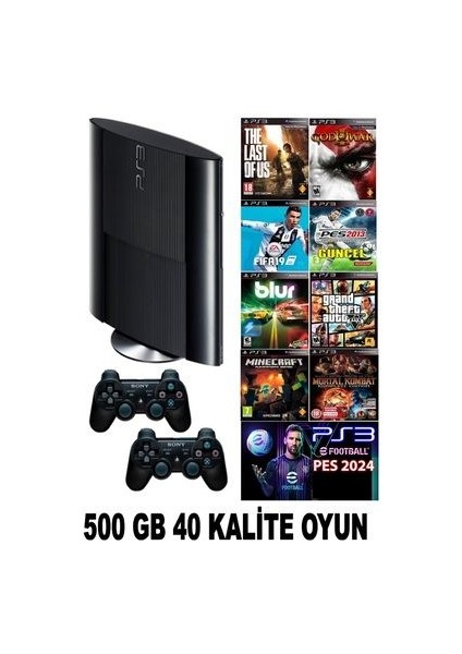 Ps3 500 GB Süper Slin 40 Adet Dijital Oyun (Yenilenmiş Ps3)