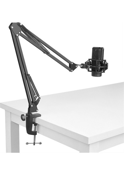 Podcasting, Video Oyunları, Radyo ve Stüdyo Ses Sistemleri Için Masaüstü Standlı 25CM Mikrofon Bom Kolu (Yurt Dışından)