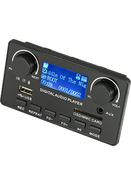LCD Ekran Bluetooth 5.0 Mp3 Dekoder Kartı Desteği Handsfree Kayıt Fm Dc 12 V Mp3 Wma Wav Ape Flac Ses Çalar (Yurt Dışından)