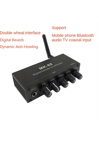 5.0 Bluetooth Koaksiyel Dekoder Ev Açık Araba Ktv Şarkı Tv Cep Telefonu Karaoke Mikrofon Yankılanma Dekoder (Yurt Dışından)