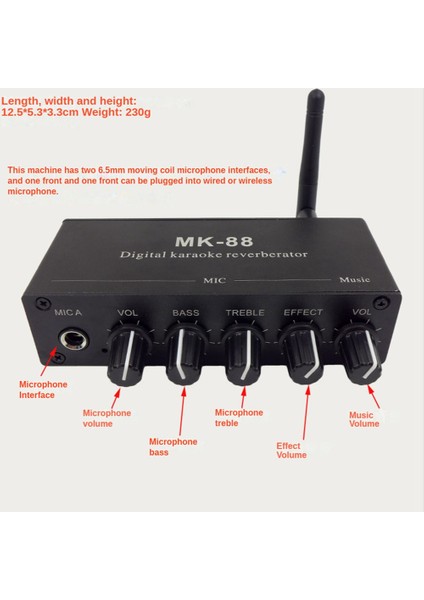5.0 Bluetooth Koaksiyel Dekoder Ev Açık Araba Ktv Şarkı Tv Cep Telefonu Karaoke Mikrofon Yankılanma Dekoder (Yurt Dışından)