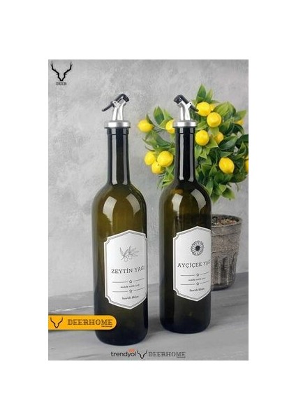 2’li Amber 750 ml Zeytinyağı-Ayçiçek Yağı Yağdanlık modelleri