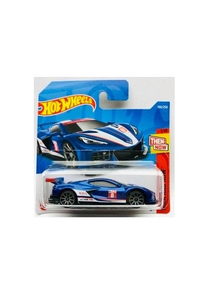 2022 Yeni Corvette C8.r Mavi 1:64 Ölçek Hotwheels Marka 1/10