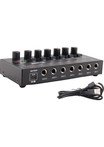 Kanal Ses Mikseri Mini Stereo Mikser Profesyonel Ses Mikseri 6.35MM Düşük Gürültülü USB Mikseri Kayıt Stüdyosu Için, Siyah (Yurt Dışından) fiyatları