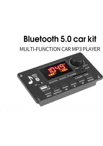 Renkli Ekran Mp3 Çalar Dekoder Kurulu 2X40 W Amplifikatör Çağrı Kaydı Bt Araba Fm Radyo Modülü Desteği Tf USB Aux 3.5 Wav (Yurt Dışından)