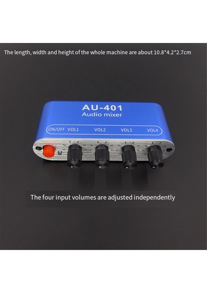 Dc 5V-12V AU-401 Stereo Ses Mikseri 4 Giriş 1 Çıkış Ayrı Ayrı Kontrol Kartı Ses Miksajı Dıy Kulaklık Amplifikatörü (Yurt Dışından)