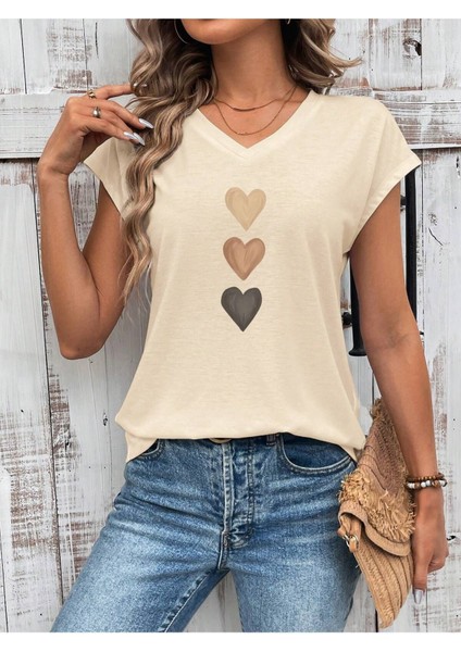 Kadın Extra Fun Baskılı Oversize T-Shirt