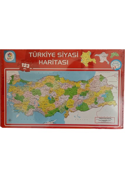 123 Parça Türkiye Siyasi Haritası Kutulu Puzzle