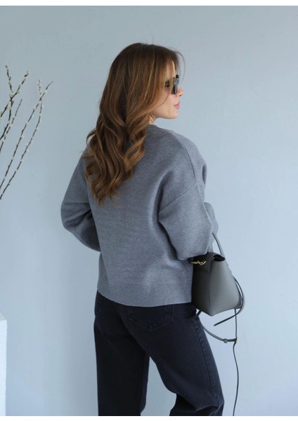 Gri Teddy Detay Hırka fiyatları