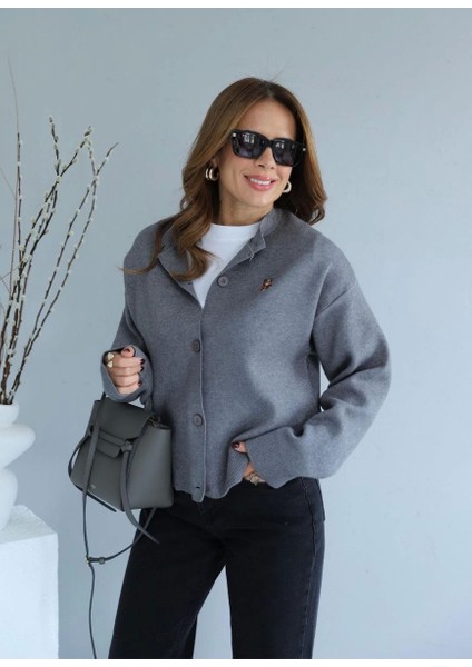 Gri Teddy Detay Hırka fırsatları