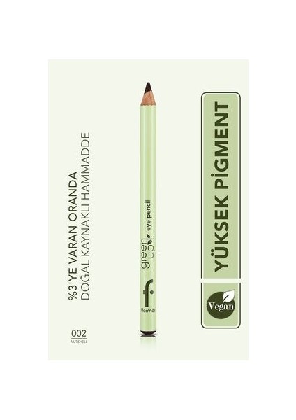 Yoğun Pigmentli Yumuşak Dokulu Vegan Göz Kalemi-Green Up Eye PENCIL-002 NUTSHELL-4251903322300
