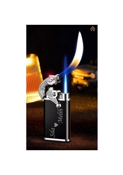 Yeni Yaraticilik Timsah Başlı Modeli Çift Alev Ejderha Alevi Çakmak Ejderha Çakmak modelleri