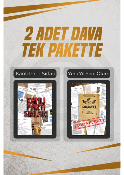 Dedektiflik Oyunu - Cinayet Oyunu - Dedektif Oyunu - Kutu Oyunları - Ikili Set
