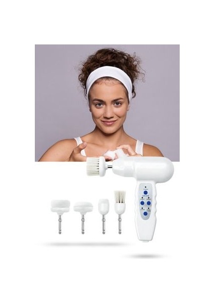 Portable Electronic Yüz Temizleme Seti Adaptörlü Frimatör Brush Fırça
