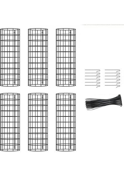 Silhouette Ağaç Gövde Koruyucusu, 6 Paket Fermuarlı Bağlar ve Metal Kazıklarla Koruyucuları, Bahçe Koruma Ağaç Sarma Kafesi (Yurt Dışından)