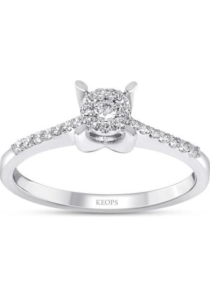 0.15 Karat Pırlanta Coronet Yüzük