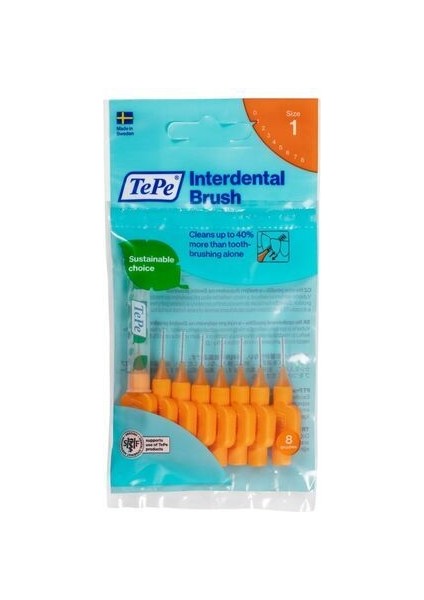 Interdental Brush Arayüz Fırçası Turuncu 0.45 mm 8 Li